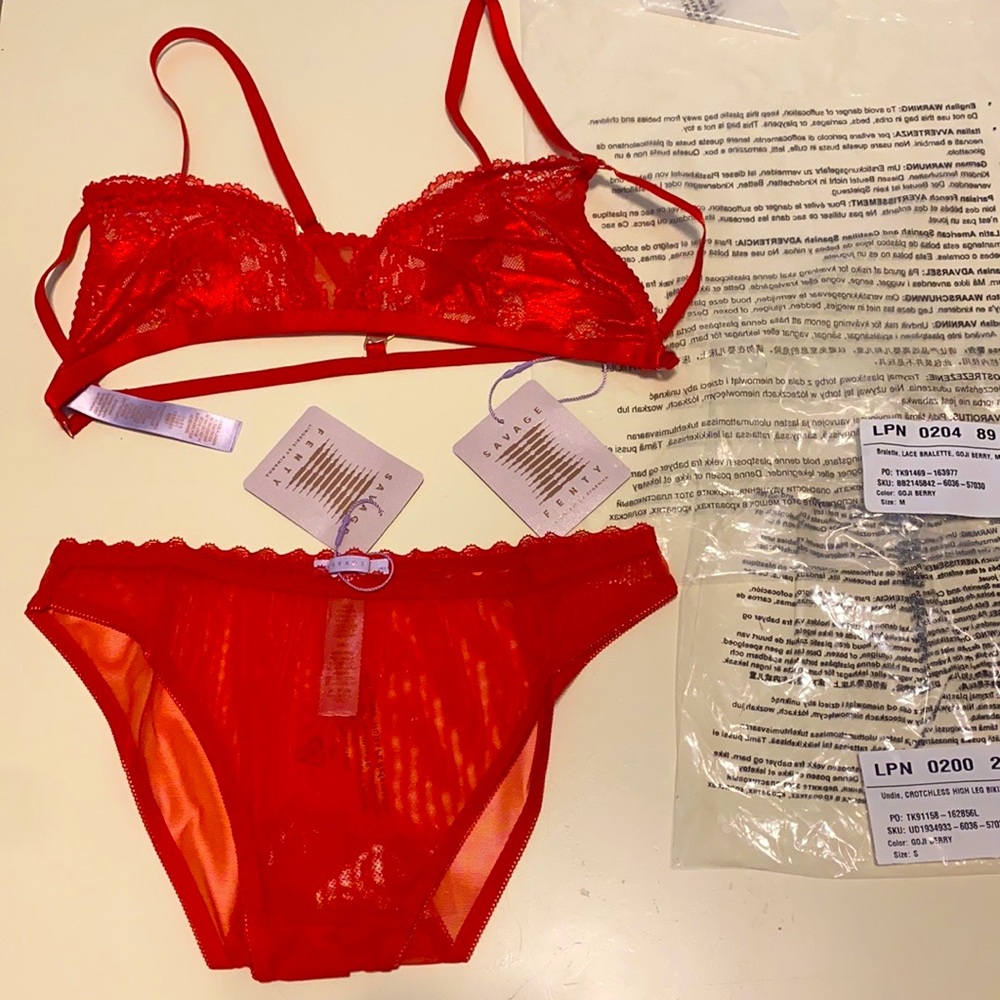 Fenty X Savage Sexy Crotchless High Leg Bikini.
